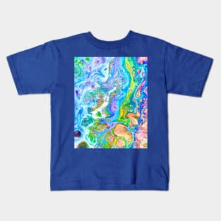 Pastel abstract acrylic pour Kids T-Shirt